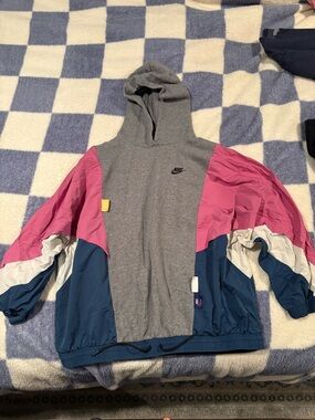 Nike Colorblock Crew with Pink & Gray Panels
